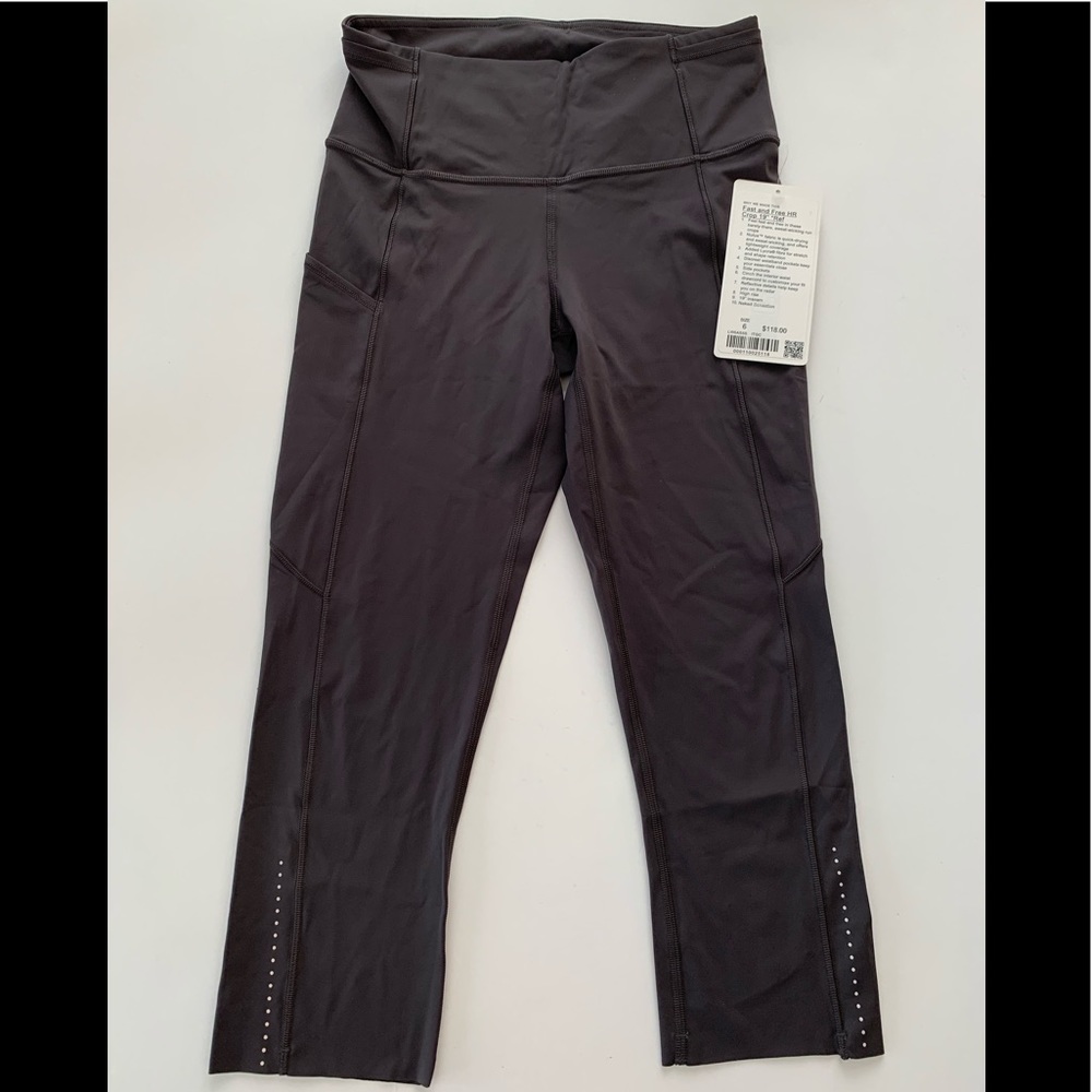 NWT Lululemon Fast and Free HR Crop 19” Reflective - Picture 3 of 6